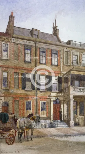 View of no 24 Cheyne Row, Chelsea, London, 1882. Artist: John Crowther