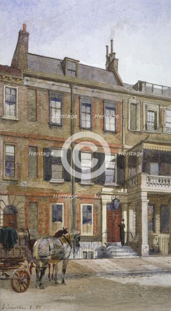 View of no 24 Cheyne Row, Chelsea, London, 1882. Artist: John Crowther