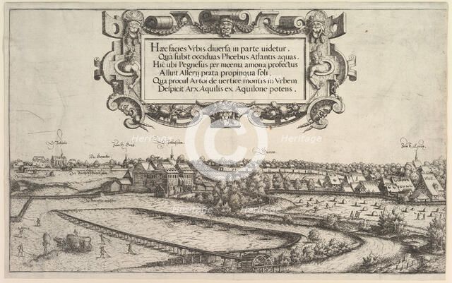 View of Nuremberg from the West, 1552. Creator: Hans Sebald Lautensack.