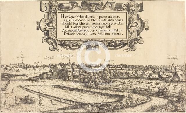 View of Nuremberg from the West [left section], 1552. Creator: Hans Sebald Lautensack.