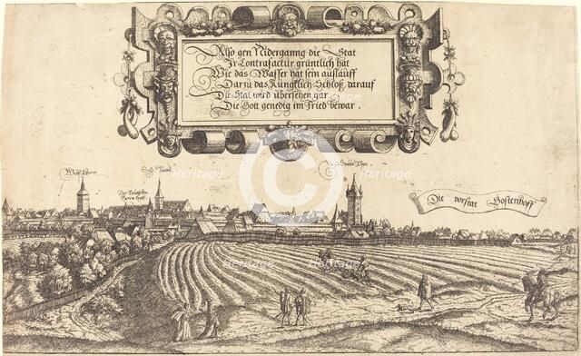 View of Nuremberg from the West [right section], 1552. Creator: Hans Sebald Lautensack.