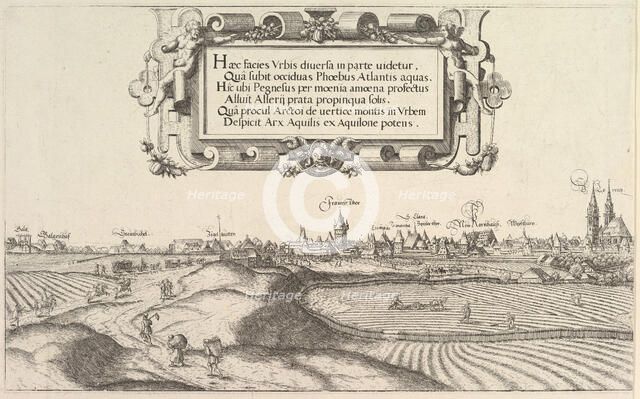 View of Nuremberg, to the east, left plate, 1552. Creator: Hans Sebald Lautensack.