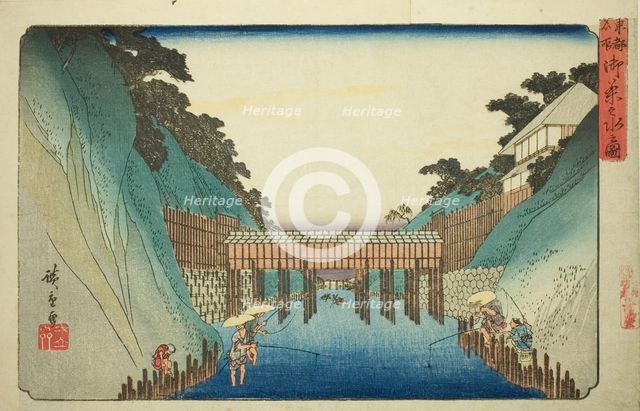 View of Ochanomizu (Ochanomizu no zu), from the series "Famous Places in the Eastern...c1832/39. Creator: Ando Hiroshige.