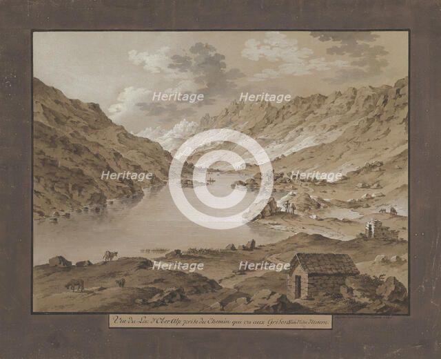 View of Oberalp Lake, late 18th-19th century. Creator: Xaver Triner.