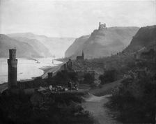 View of Oberwesel and the Rhine. Germany, 1840. Creator: Frederik Hansen Sodring