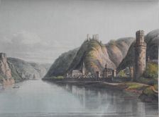 View of Oberwesel. From: A Picturesque Tour along the Rhine from Mentz to Cologne, 1820. Creator: Schütz, Christian Georg, the Younger (1758-1823)