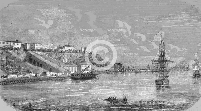 'View of Odessa; taken from the Commercial Quay', 1854. Creator: Unknown.