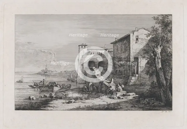 View of Old Customs House in Rome, 1807. Creator: Jean-Jacques de Boissieu.
