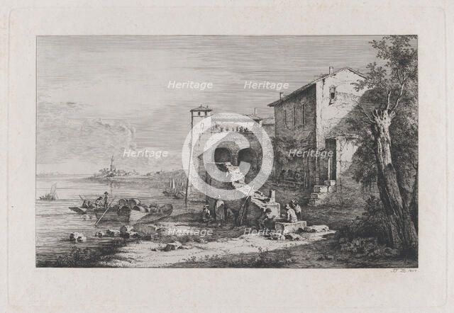 View of Old Customs House in Rome, 1807. Creator: Jean-Jacques de Boissieu.