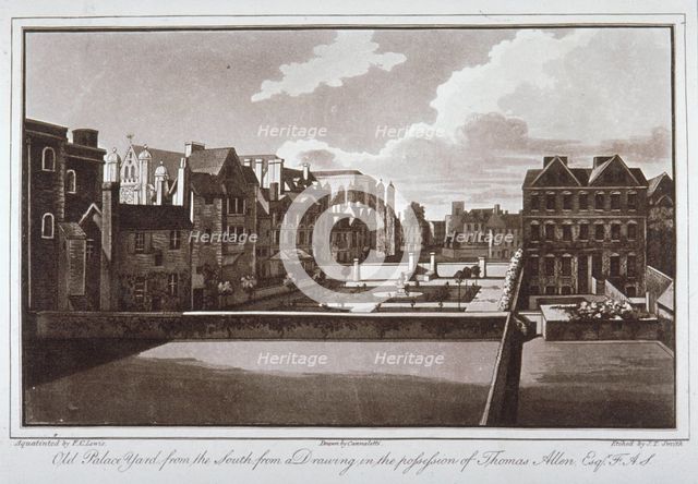 View of Old Palace Yard from the south, Westminster, London, c1750. Artist: John Thomas Smith