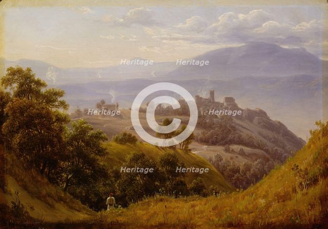 View of Olevano, probably 1834. Creator: Thomas Fearnley.