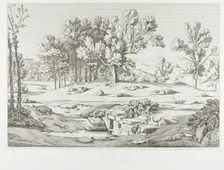 View of One of the Springs of Mount Pentéli, 1845. Creator: Theodore Caruelle d'Aligny