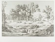 View of One of the Springs of Mount Pentéli, 1845. Creator: Theodore Caruelle d'Aligny