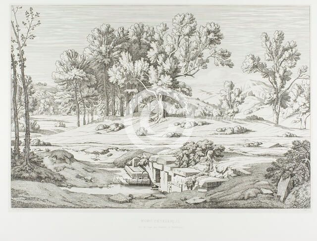 View of One of the Springs of Mount Pentéli, 1845. Creator: Theodore Caruelle d'Aligny.