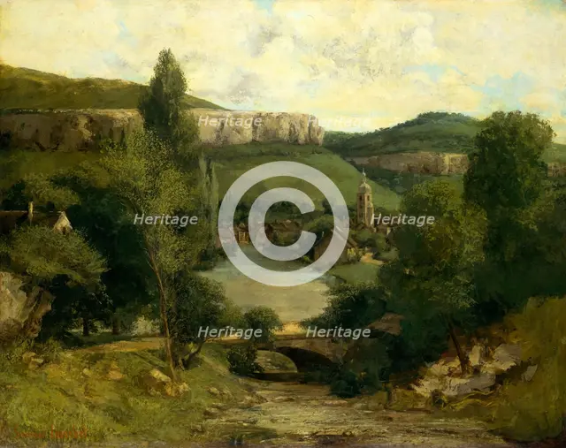 View of Ornans, probably mid-1850s. Creator: Gustave Courbet.