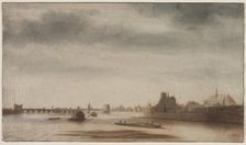 View of Orléans from the Loire, c. 1670. Creator: Lambert Doomer (Dutch, 1623-1700)