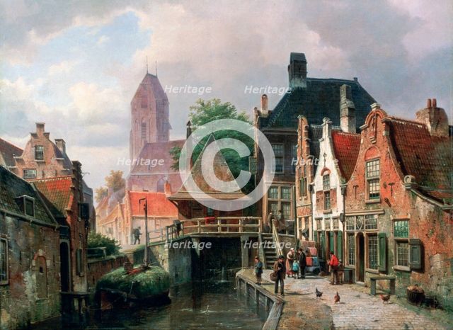 'View of Oudewater', c1867. Artist: Hermanus Koekkoek 