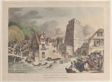 View of Oxford Castle, 1809., 1809. Creator: Thomas Rowlandson