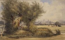 View of Oxford from the River, early 19th century. Artist: William Turner