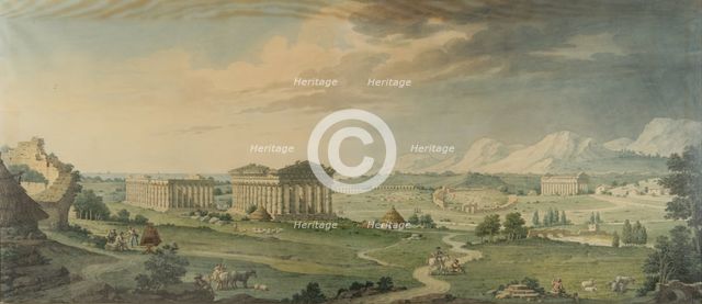 View of Paestum. Artist: González Velázquez, Isidro (1764-1840)