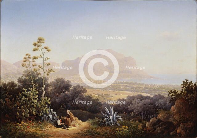 View of Palermo, 1845. Artist: Vorobyev, Sokrat Maximovich (1817-1888)