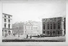 View of Pall Mall East, Westminster, London, 1827. Artist: Anon