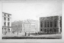 View of Pall Mall East, Westminster, London, 1827. Artist: Anon