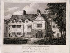 View of part of the Charterhouse, Finsbury, London, 1816. Artist: John Greig