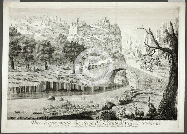 View of Part of the Pathway of the Giants of Vals in Vivarais, c. 1778. Creator: Arnault Éloi Gautier D’Agoty.