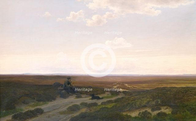 View of Pårup Moors near Silkeborg, Jutland, 1868. Creator: Hans Gabriel Friis.