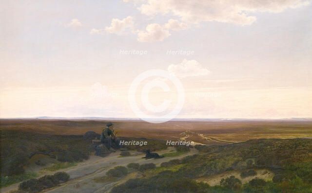 View of Pårup Moors near Silkeborg, Jutland, 1868. Creator: Hans Gabriel Friis.