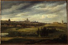 View of Paris, taken from the heights of Gentilly, 1815. Creator: Jean-Baptiste-Gabriel Langlace