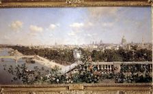 View of Paris oil by Martin Rico, between 1895-1899