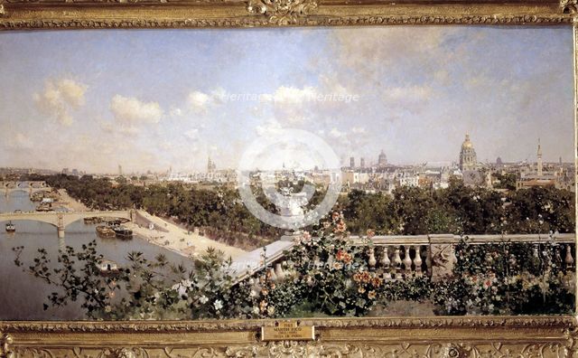 View of Paris', oil by Martin Rico, between 1895-1899.