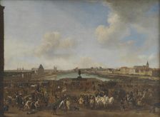 View of Paris seen from the Place Dauphine, 1638-1682. Creator: Pieter Wouwerman
