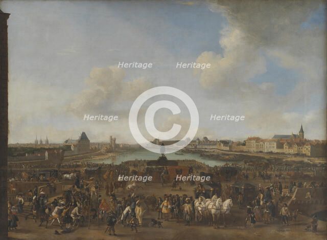 View of Paris seen from the Place Dauphine, 1638-1682. Creator: Pieter Wouwerman.