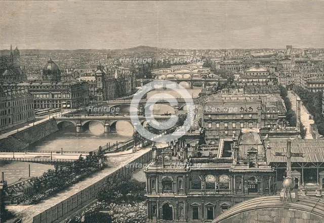 'View of Paris, Showng The Seven Bridges', 1882. Artist: Unknown.