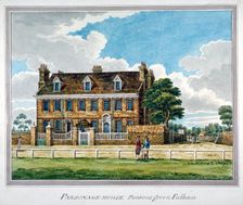 View of Parsonage House, Parson's Green, Fulham, London, 1820. Artist: Anon