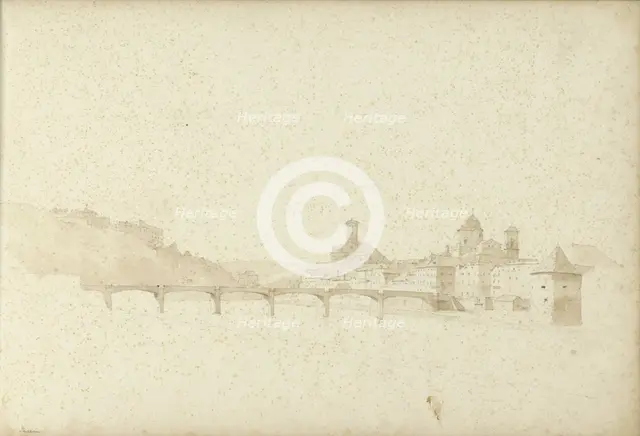 View of Passau on the Danube, 1820-1896. Creator: Kasparus Karsen.