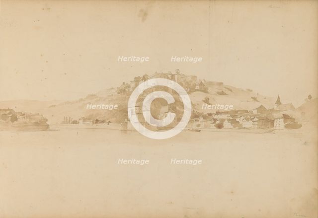 View of Passau with the Veste Oberhaus on the Georgsberg, 1820-1896. Creator: Kasparus Karsen.