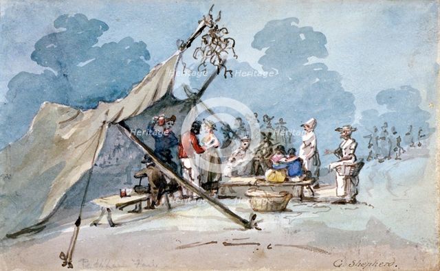 View of people attending Peckham Fair, London, c1820. Artist: George Shepherd