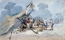 View of people attending Peckham Fair, London, c1820. Artist: George Shepherd