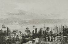 View of Pera, suburb where the Armenians live, Constantinople, (Istanbul), Turkey, 1838. Creator: Victor-Marie-Felix Danvin