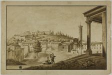 View of Piazza in Fiesole, n.d. Creator: Giuseppe Gherardi