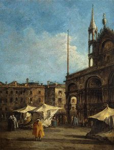 View of Piazza San Marco in Venice, c.1760. Creator: Francesco Guardi
