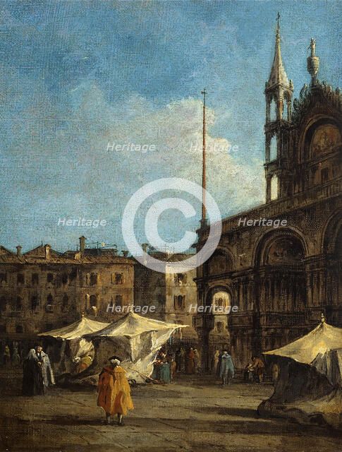 View of Piazza San Marco in Venice, c.1760. Creator: Francesco Guardi.