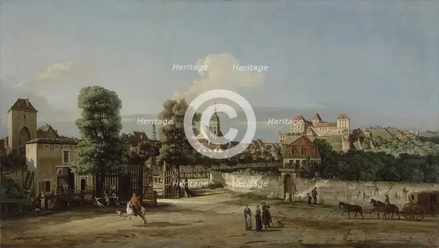 View of Pirna from the West, from the Corner of Wide Street, 1755. Creator: Bernardo Bellotto.