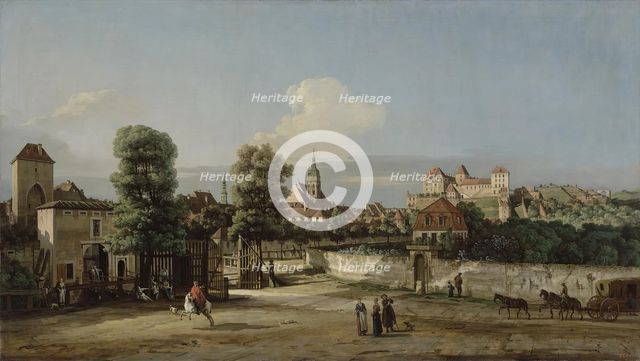 View of Pirna from the West, from the Corner of Wide Street, 1755. Creator: Bernardo Bellotto.