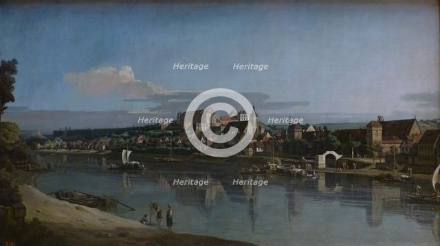 View of Pirna from the Right Bank of the Elba, 1753. Creator: Bernardo Bellotto.