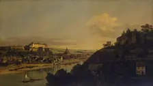 View of Pirna from the Right Bank of the Elba above the Town, 1753. Creator: Bernardo Bellotto